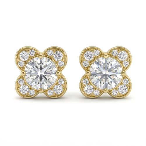 Moissanite Blooms - Moissaniteørestikker