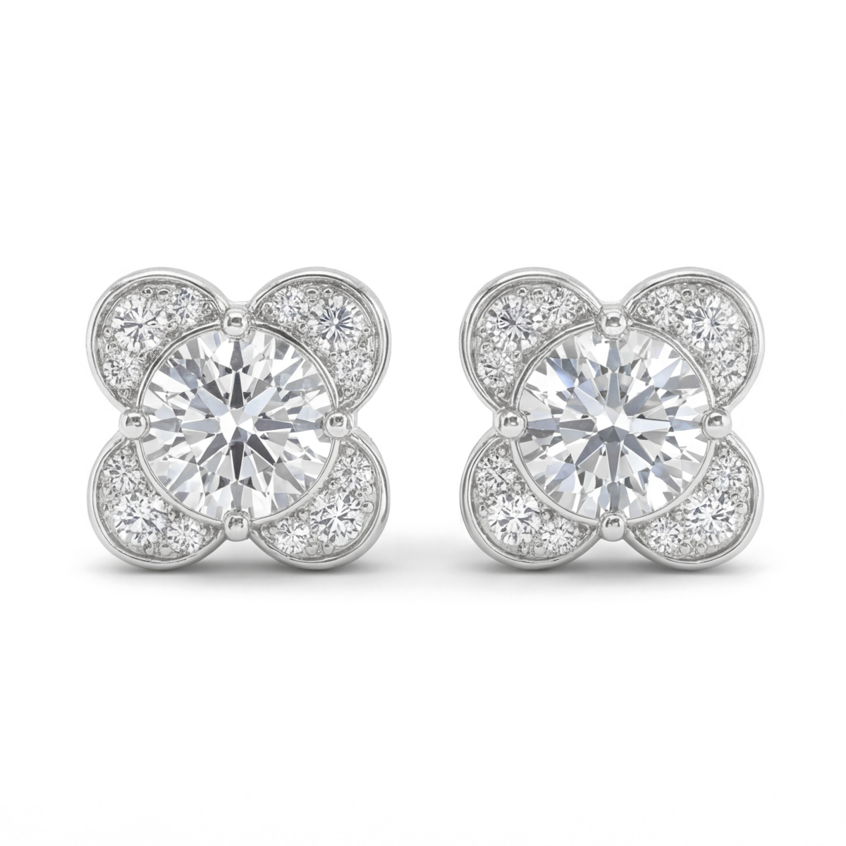 Moissanite Blooms - Moissaniteørestikker