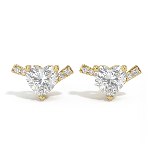 Heart's Desire - Ørestikker med moissanite