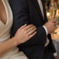 Ondine - Ring med oval moissanite og klynger af marquiseslebne sten på ringskuldrene