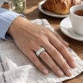 Devotion - Helalliancering med moissanite i smaragdslibning og zargefatninger